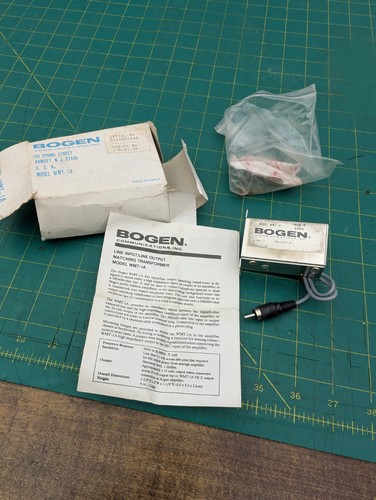 Bogen wmt impediance - bogen,